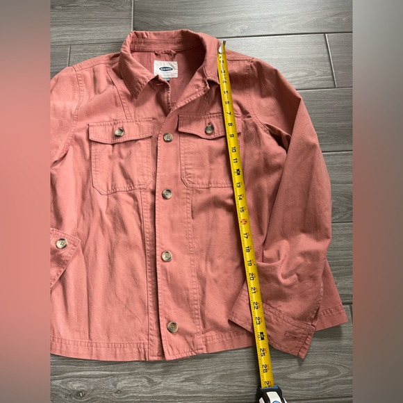 Colorful Oversized Denim Shirt/Jacket, Old Navy Size Large—Light Coral/Pink - Picture 12 of 12